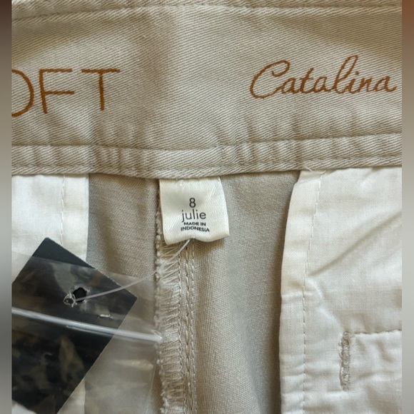 Loft Julie capris new with tags women size 8. Khaki capris. NEW! - Picture 3 of 9